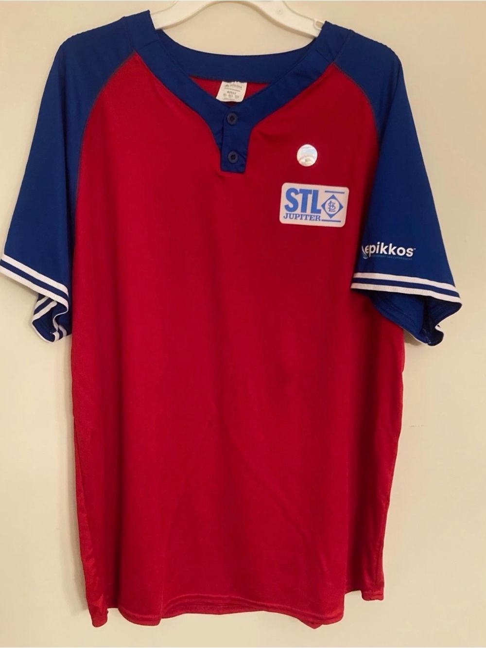 Men's MLB St Louis Cardinals Short Sleeve Henley Shirt XL